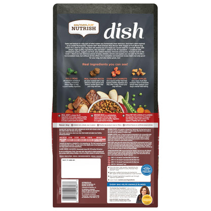 Rachael Ray Nutrish Dish Premium Dry Dog Food, Chicken & Brown Rice Recipe with Veggies & Fruit, 23 Pounds
