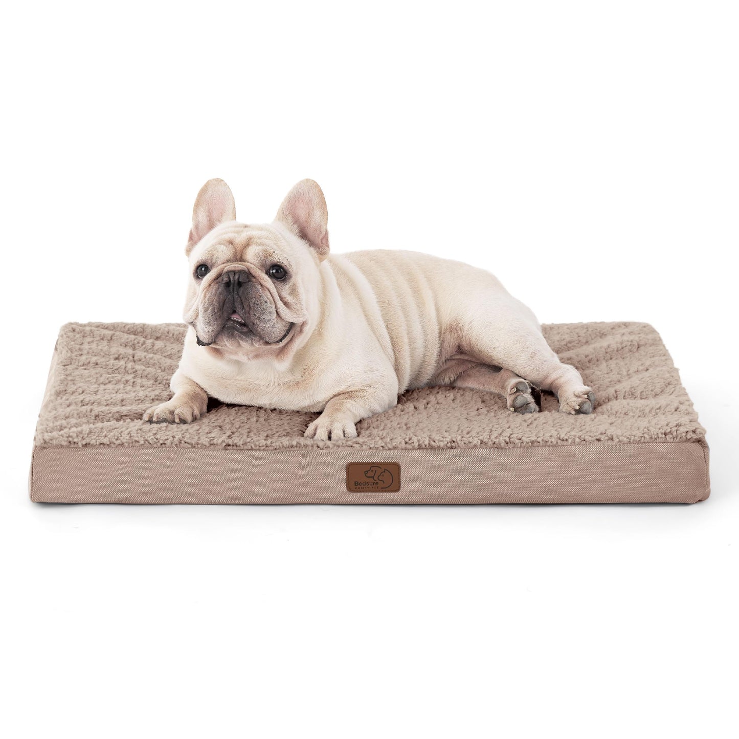 Bedsure Dog Bed for Large Dogs - Orthopedic Waterproof Puppy Beds with Removable Washable Cover, Egg Crate Foam Pet Mat, Suitable for Pet Up to 65 lbs