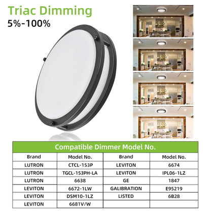 13 inch Flush Mount LED Ceiling Light Fixture, 2700K/3000K/3500K/4000K/5000K Adjustable Ceiling Lights, Oil Rubbed Bronze Saturn Dimmable Lighting for Hallway Bathroom Kitchen or Stairwell, ETL Listed