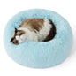 Bedsure Calming Cat Beds for Indoor Cats - Small Cat Bed Washable 20 inches, Anti-Slip Round Fluffy Plush Faux Fur Pet Bed, Fits up to 15 lbs Pets, Camel