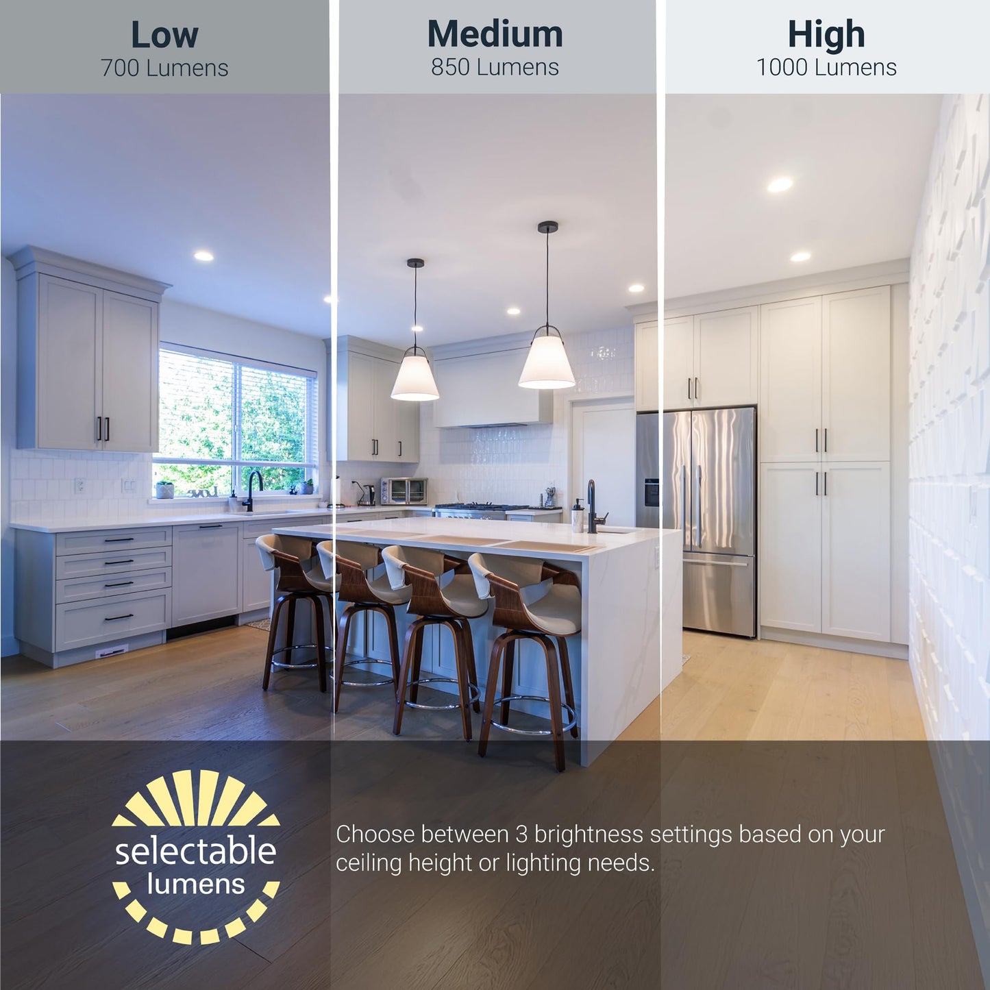 HALO HLB 4-Inch Thin Recessed Indoor/Outdoor Canless LED Downlight w/Selectable Color Temperatures 6-Pack HLB40699FS1EMWR-6PK