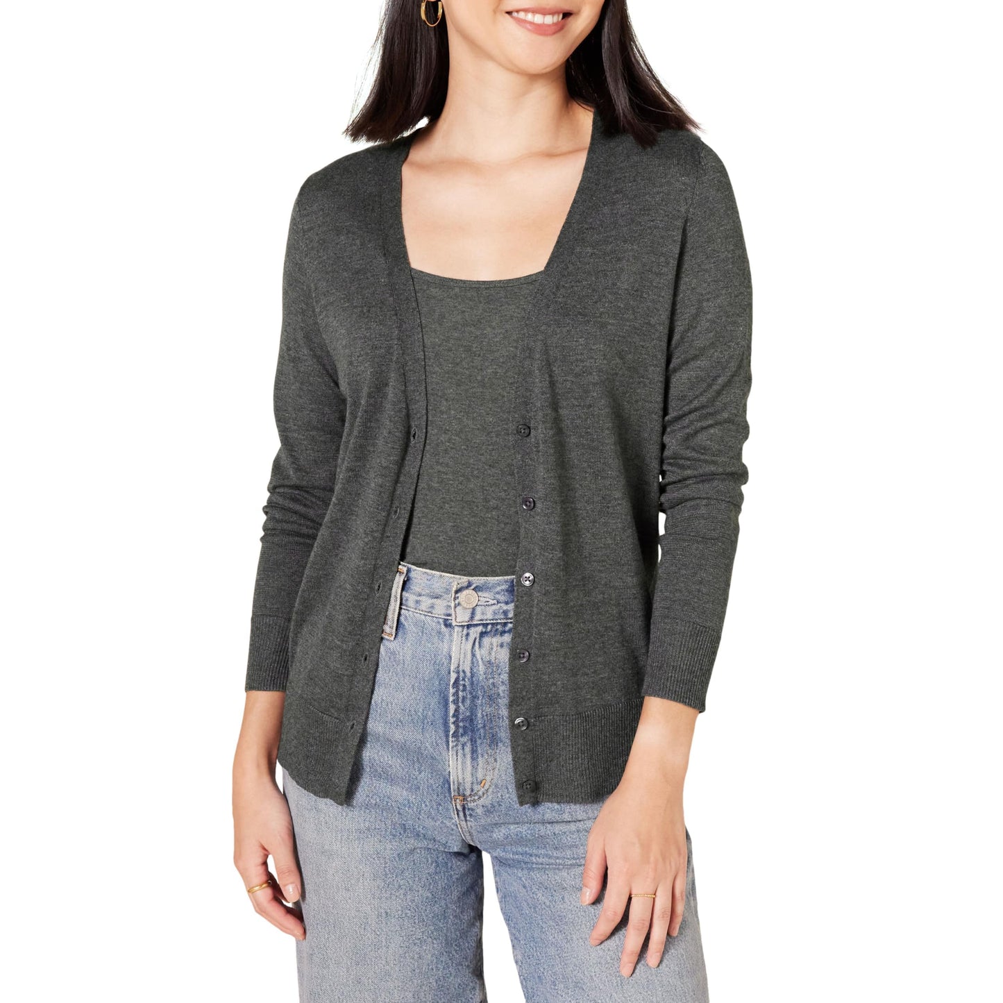 Amazon Essentials Women's Lightweight V-Neck Cardigan Sweater (Available in Plus Size)