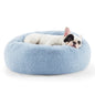 Bedsure Calming Cat Beds for Indoor Cats - Small Cat Bed Washable 20 inches, Anti-Slip Round Fluffy Plush Faux Fur Pet Bed, Fits up to 15 lbs Pets, Camel