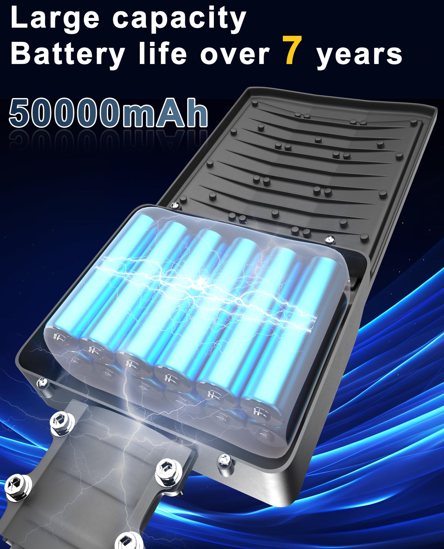 JAYNLT Y-12000W Solar Street Lights Outdoor,6500K High Lumen Solar Parking Lot Lights Commercial, Large Split Type Solar Flood Lights with Remote Control,Solar Security Lights for Yard,Driveway
