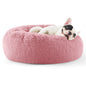 Bedsure Calming Cat Beds for Indoor Cats - Small Cat Bed Washable 20 inches, Anti-Slip Round Fluffy Plush Faux Fur Pet Bed, Fits up to 15 lbs Pets, Camel