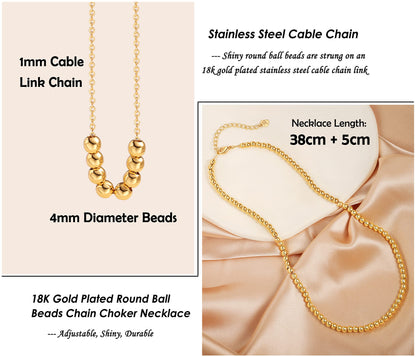 Aobei Pearl 18K Gold Paperclip Chain Choker Satellite Chain Biwa Pearl Pendant Necklace Dainty Jewelry for Women