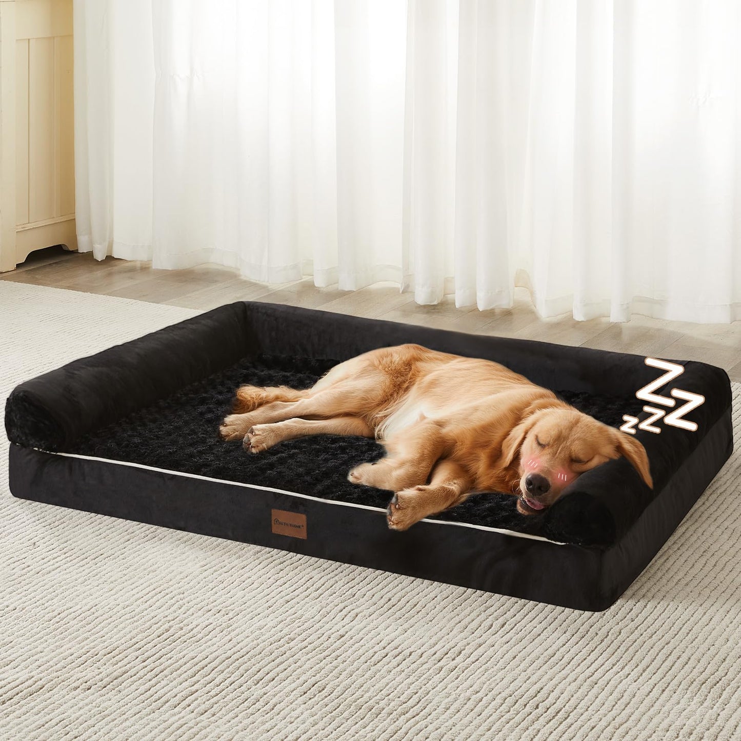 BFPETHOME Dog Beds for Large Dogs, Orthopedic Dog Bed for Medium Large Dogs,Big Waterproof Couch Dog Pet Bed with Removable Washable Cover