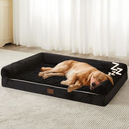 BFPETHOME Dog Beds for Large Dogs, Orthopedic Dog Bed for Medium Large Dogs,Big Waterproof Couch Dog Pet Bed with Removable Washable Cover