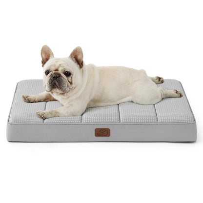 Bedsure Dog Bed for Large Dogs - Orthopedic Waterproof Puppy Beds with Removable Washable Cover, Egg Crate Foam Pet Mat, Suitable for Pet Up to 65 lbs