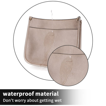 HKCLUF Crossbody Bags for Women Trendy Vegan Leather Hobo Handbags With 2PCS Adjustable Guitar Strap Shoulder Bucket Bags