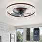 LEDIARY 20" Modern Ceiling Fans with Lights and Remote, Dimmable Low Profile Ceiling Fan, Flush Mount Ceiling Fan, Stepless Color Temperature Change and 6 Speeds - White