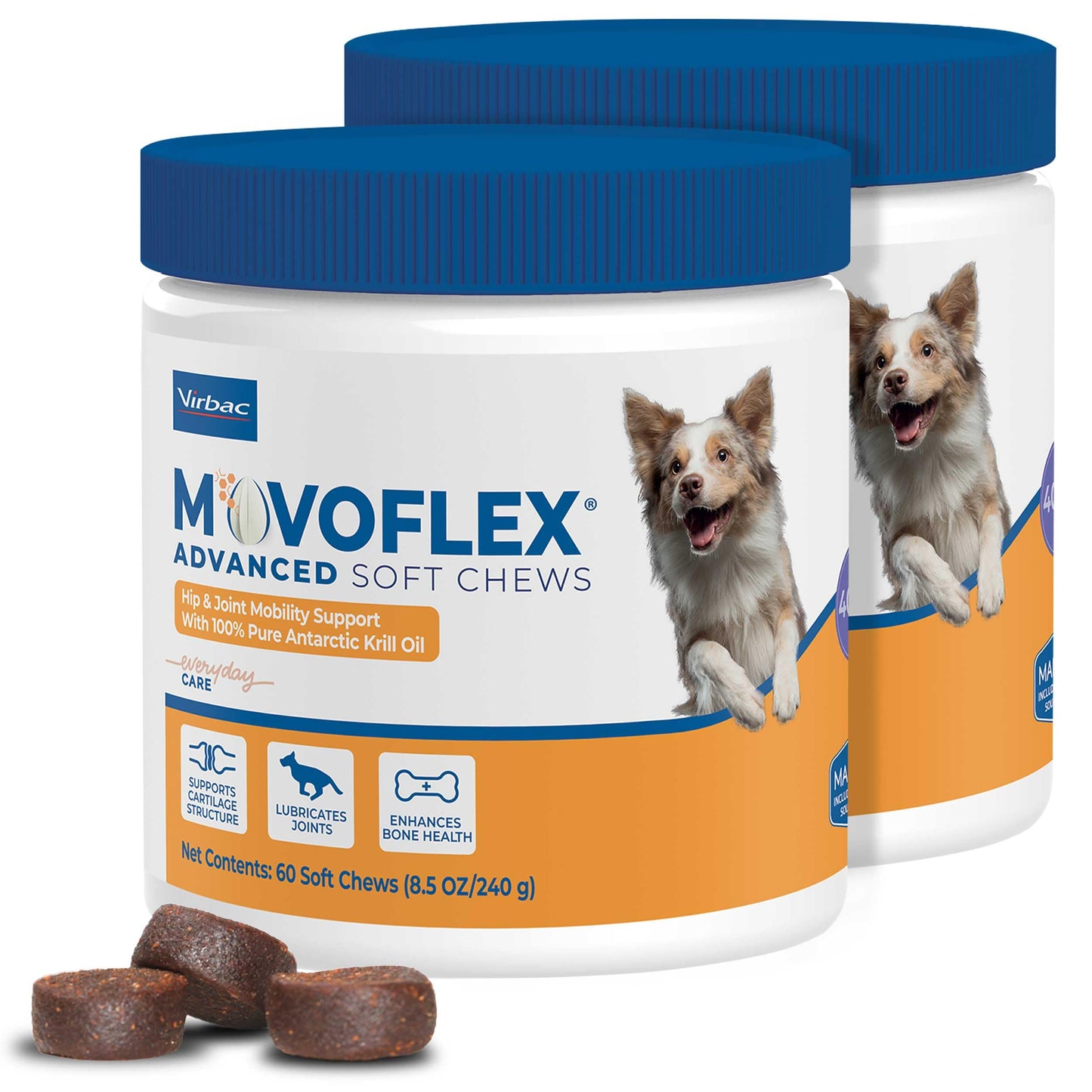 Advanced Soft Chews Hip Joint Support Supplement for Large Dogs- 60 Count by Virbac