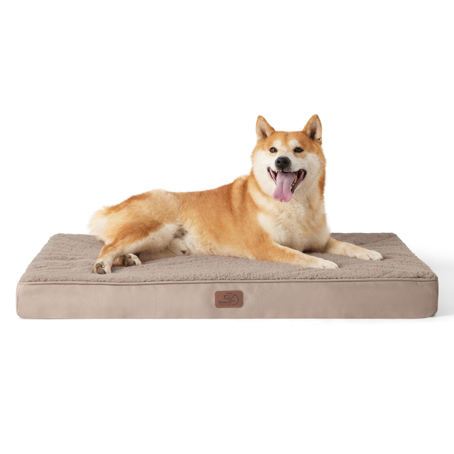 Bedsure Dog Bed for Large Dogs - Orthopedic Waterproof Puppy Beds with Removable Washable Cover, Egg Crate Foam Pet Mat, Suitable for Pet Up to 65 lbs