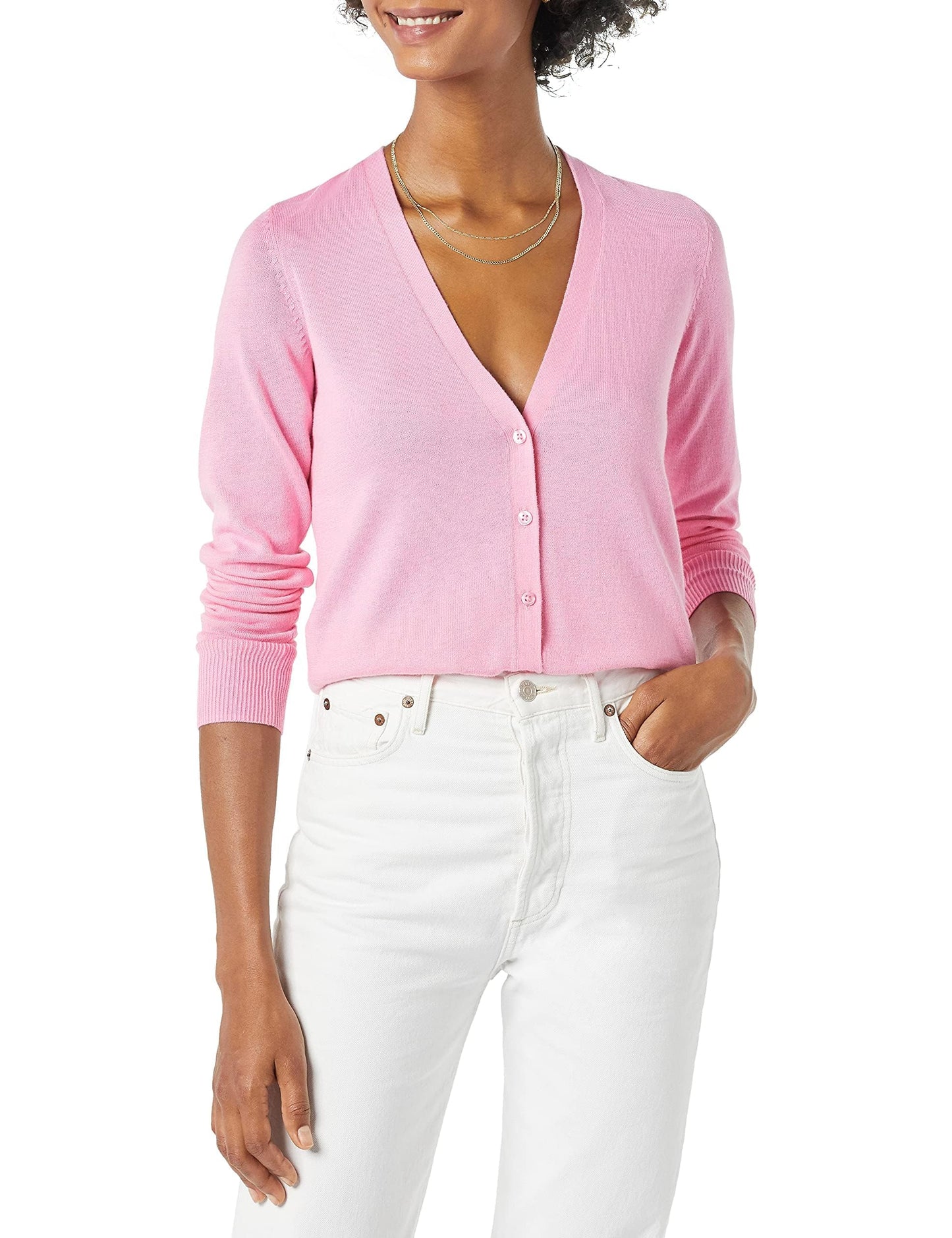 Amazon Essentials Women's Lightweight V-Neck Cardigan Sweater (Available in Plus Size)