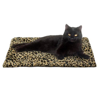 Furhaven ThermaNAP Self-Warming Cat Bed for Indoor Cats & Small Dogs, Washable & Reflects Body Heat - Quilted Faux Fur Reflective Bed Mat - Gray, Small