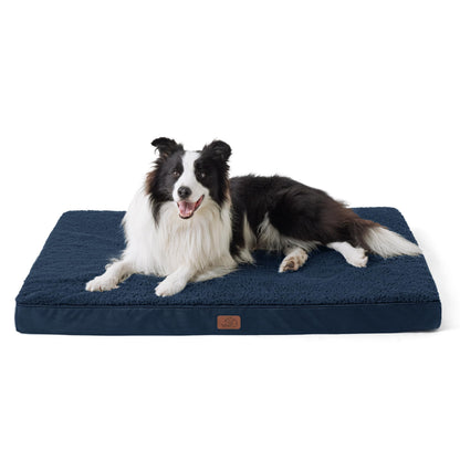 Bedsure Dog Bed for Large Dogs - Orthopedic Waterproof Puppy Beds with Removable Washable Cover, Egg Crate Foam Pet Mat, Suitable for Pet Up to 65 lbs