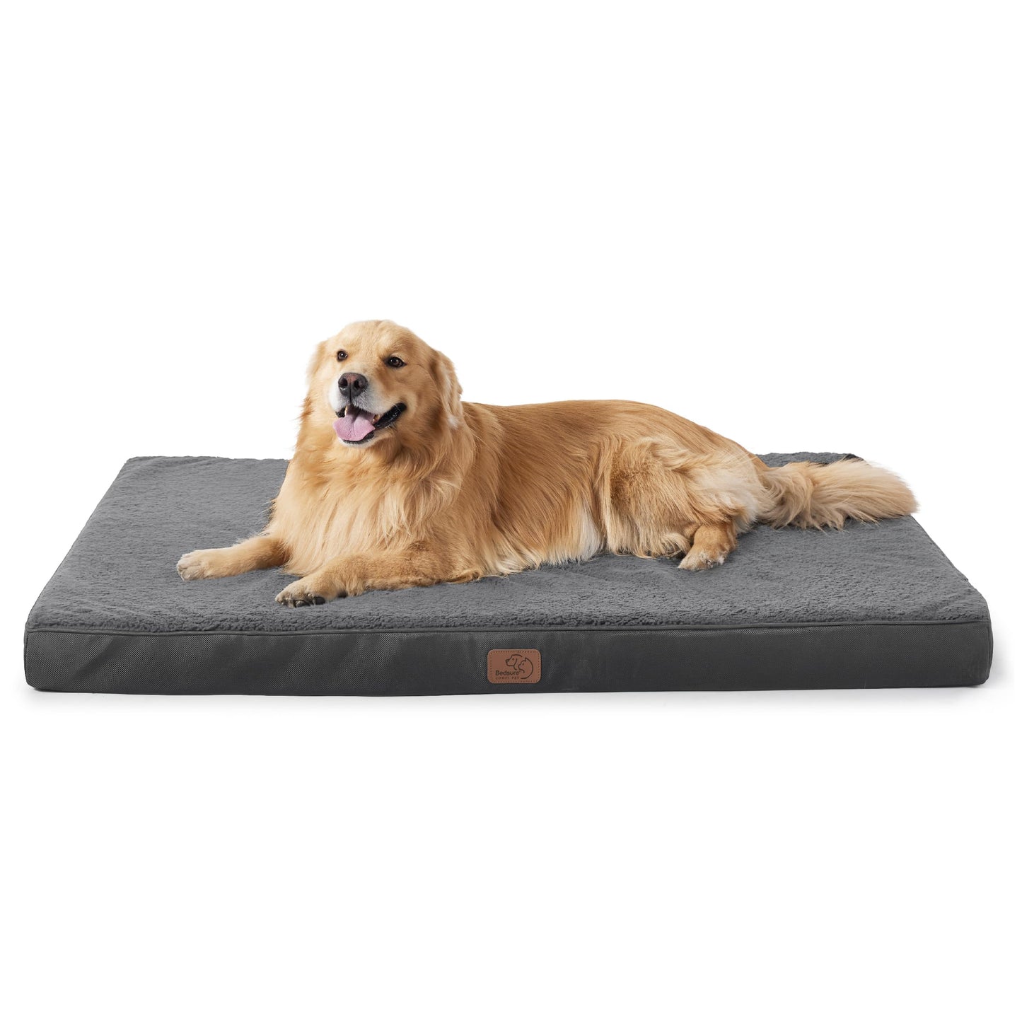 Bedsure Dog Bed for Large Dogs - Orthopedic Waterproof Puppy Beds with Removable Washable Cover, Egg Crate Foam Pet Mat, Suitable for Pet Up to 65 lbs
