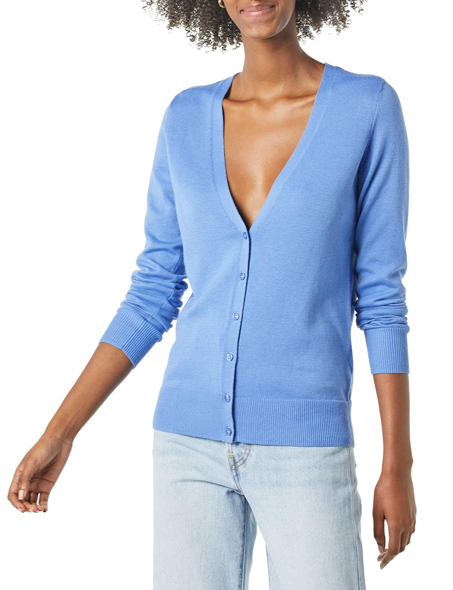 Amazon Essentials Women's Lightweight V-Neck Cardigan Sweater (Available in Plus Size)
