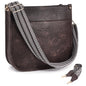 HKCLUF Crossbody Bags for Women Trendy Vegan Leather Hobo Handbags With 2PCS Adjustable Guitar Strap Shoulder Bucket Bags