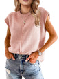 Womens Cap Sleeve Tops 2025 Trendy Tank Top Loose Knit Sweater Vests Cute Shirts Outfits Spring Fall Summer Tops