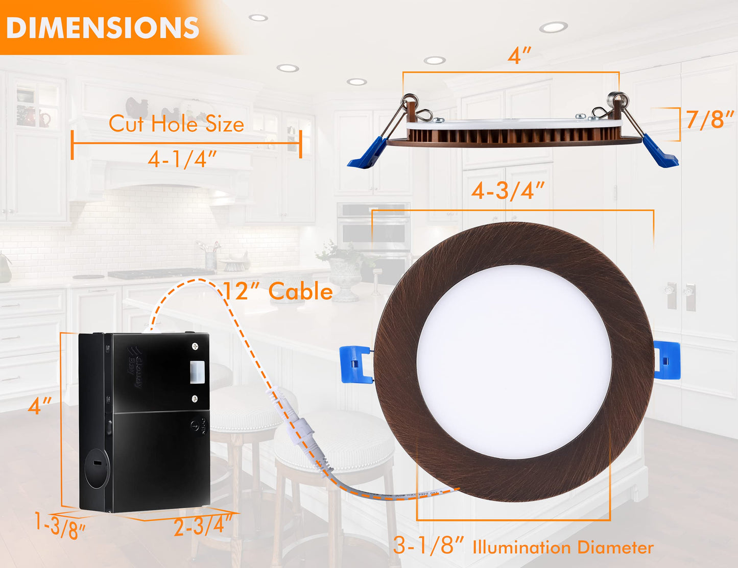 [6 Pack] CLOUDY BAY 4inch Smart WiFi LED Recessed Lights,RGBCW Color Changing Recessed Lighting,Compatible with Alexa and Google Home Assistant,10W 2700K-6500K,CRI90+ Wet Location,White Finish