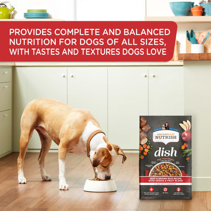 Rachael Ray Nutrish Dish Premium Dry Dog Food, Chicken & Brown Rice Recipe with Veggies & Fruit, 23 Pounds