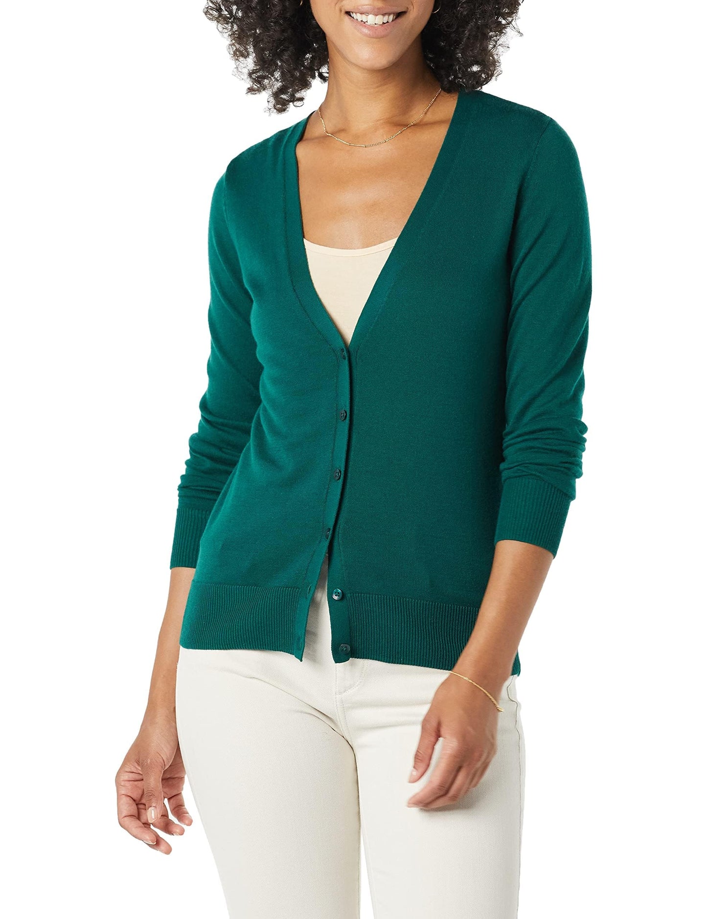 Amazon Essentials Women's Lightweight V-Neck Cardigan Sweater (Available in Plus Size)