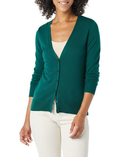 Amazon Essentials Women's Lightweight V-Neck Cardigan Sweater (Available in Plus Size)