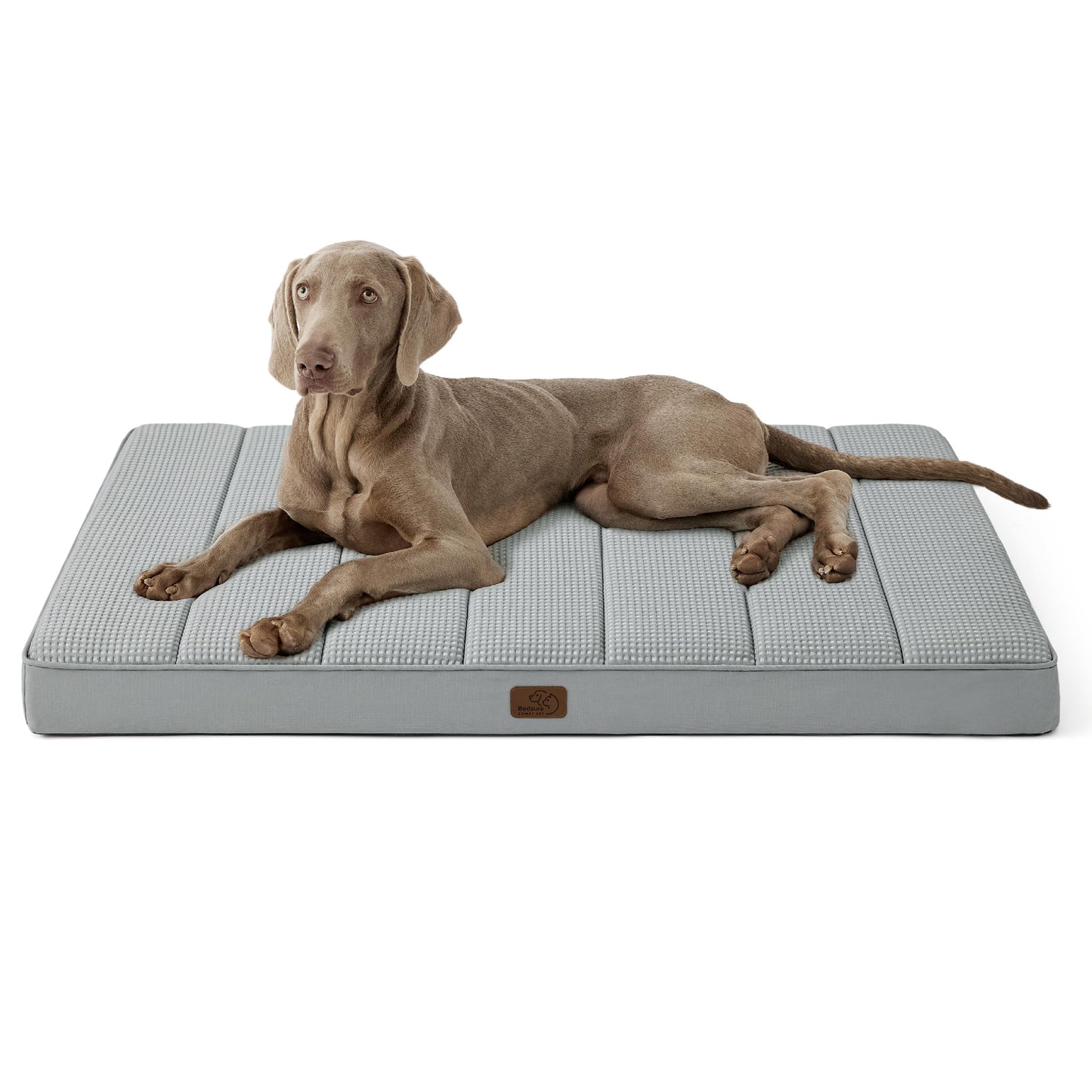 Bedsure Dog Bed for Large Dogs - Orthopedic Waterproof Puppy Beds with Removable Washable Cover, Egg Crate Foam Pet Mat, Suitable for Pet Up to 65 lbs