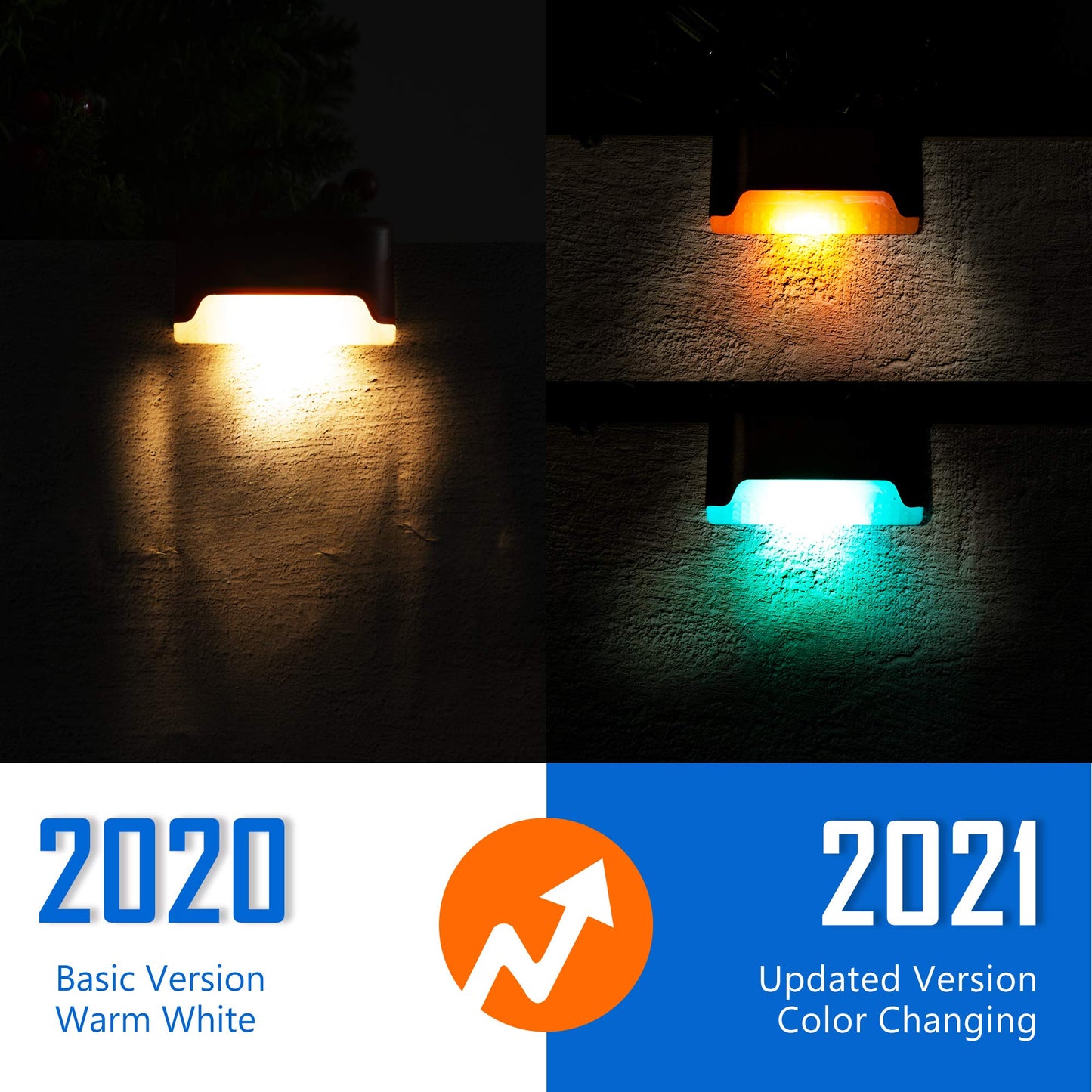 SOLPEX Solar Deck Lights Outdoor 16 Pack, Solar Step Lights Waterproof Led Solar lights for Outdoor Stairs, Step , Fence, Yard, Patio, and Pathway(Warm White)