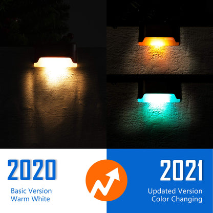 SOLPEX Solar Deck Lights Outdoor 16 Pack, Solar Step Lights Waterproof Led Solar lights for Outdoor Stairs, Step , Fence, Yard, Patio, and Pathway(Warm White)