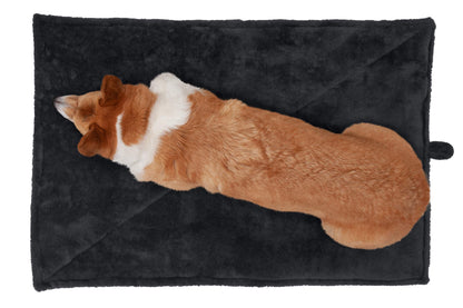 Furhaven ThermaNAP Self-Warming Cat Bed for Indoor Cats & Small Dogs, Washable & Reflects Body Heat - Quilted Faux Fur Reflective Bed Mat - Gray, Small