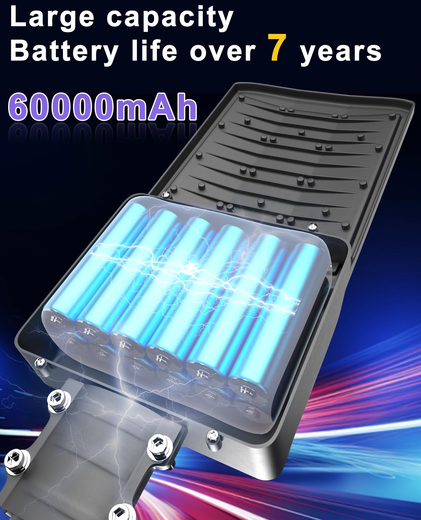 JAYNLT Y-12000W Solar Street Lights Outdoor,6500K High Lumen Solar Parking Lot Lights Commercial, Large Split Type Solar Flood Lights with Remote Control,Solar Security Lights for Yard,Driveway