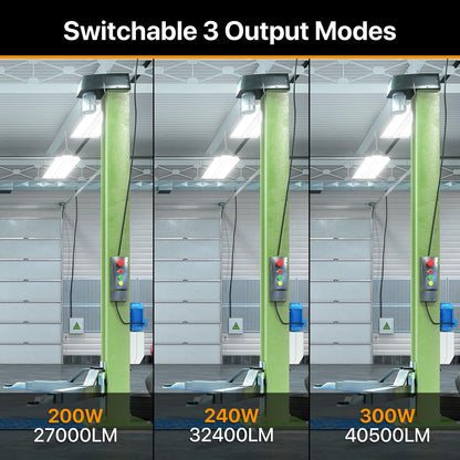 High Bay Led Shop Lights 150W 2Pack 4000K/5000K Switchable Linear High Bay Light Directional 0-10V Dimmable 100-277V Hardwire 135LM/W Commercial Lighting for Warehouse, Workshop, Supermarket