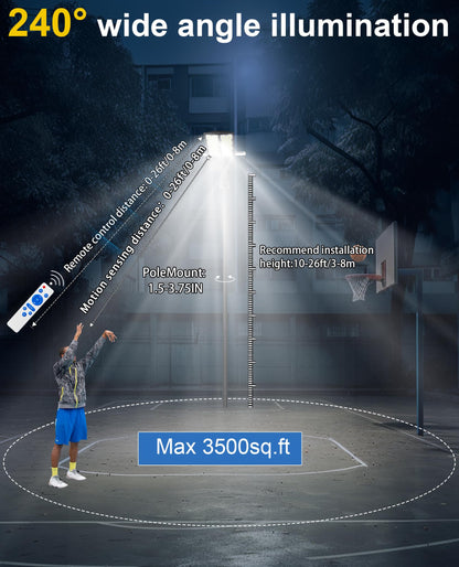 JAYNLT Y-12000W Solar Street Lights Outdoor,6500K High Lumen Solar Parking Lot Lights Commercial, Large Split Type Solar Flood Lights with Remote Control,Solar Security Lights for Yard,Driveway