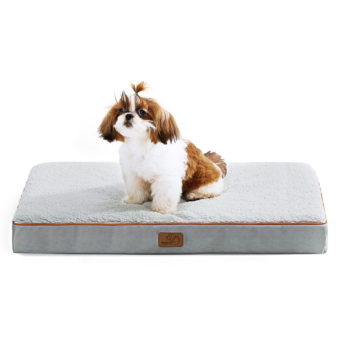 Bedsure Dog Bed for Large Dogs - Orthopedic Waterproof Puppy Beds with Removable Washable Cover, Egg Crate Foam Pet Mat, Suitable for Pet Up to 65 lbs