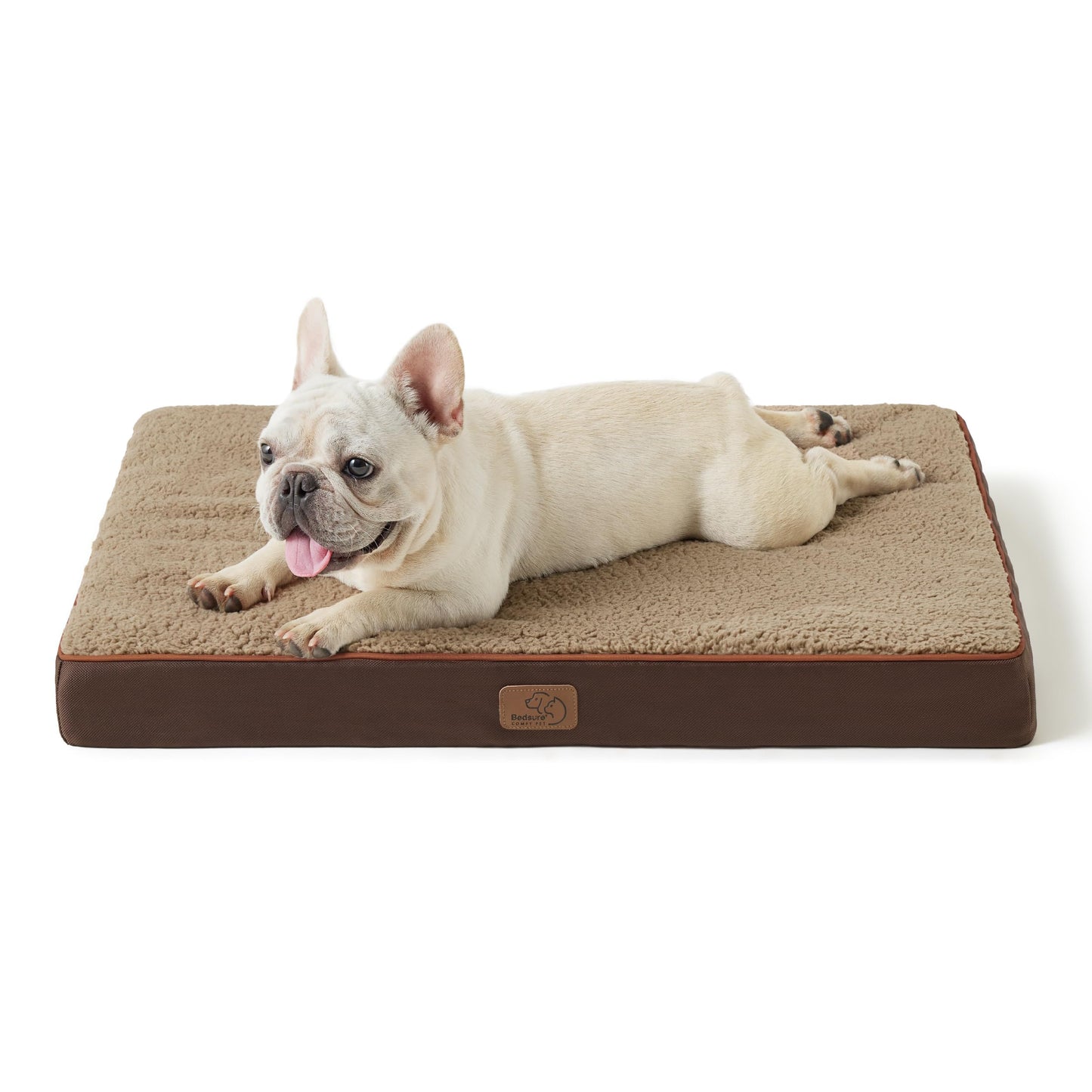 Bedsure Dog Bed for Large Dogs - Orthopedic Waterproof Puppy Beds with Removable Washable Cover, Egg Crate Foam Pet Mat, Suitable for Pet Up to 65 lbs