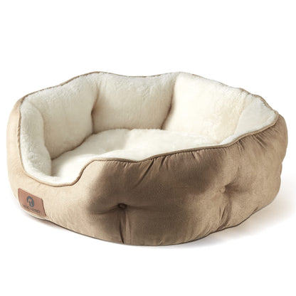 Asvin Small Dog Bed for Small Dogs, Cat Beds for Indoor Cats, Pet Bed for Puppy and Kitty, Extra Soft & Machine Washable with Anti-Slip & Water-Resistant Oxford Bottom, Grey, 20 inches