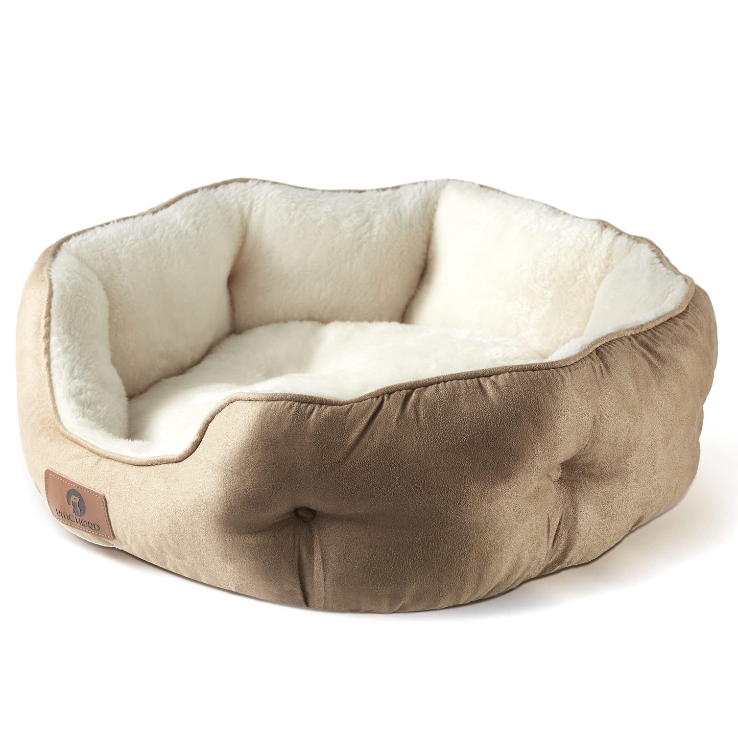 Asvin Small Dog Bed for Small Dogs, Cat Beds for Indoor Cats, Pet Bed for Puppy and Kitty, Extra Soft & Machine Washable with Anti-Slip & Water-Resistant Oxford Bottom, Grey, 20 inches