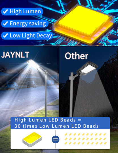 JAYNLT Y-7200W Solar Street Lights Outdoor,680000LM 6500K High Lumen Solar Parking Lot Lights Commercial, Dusk to Dawn Solar Security Flood Lights with Motion Sensor for Parking Lot,Garage,Stadium