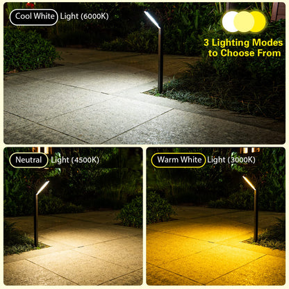 ROSHWEY Solar Pathway Lights Outdoor, 6 Pack Solar Lights Outdoor Waterproof, Bright Solar Garden Light for Outside, Landscape Lighting for Yard Patio Backyard Driveway Walkway Path Lawn