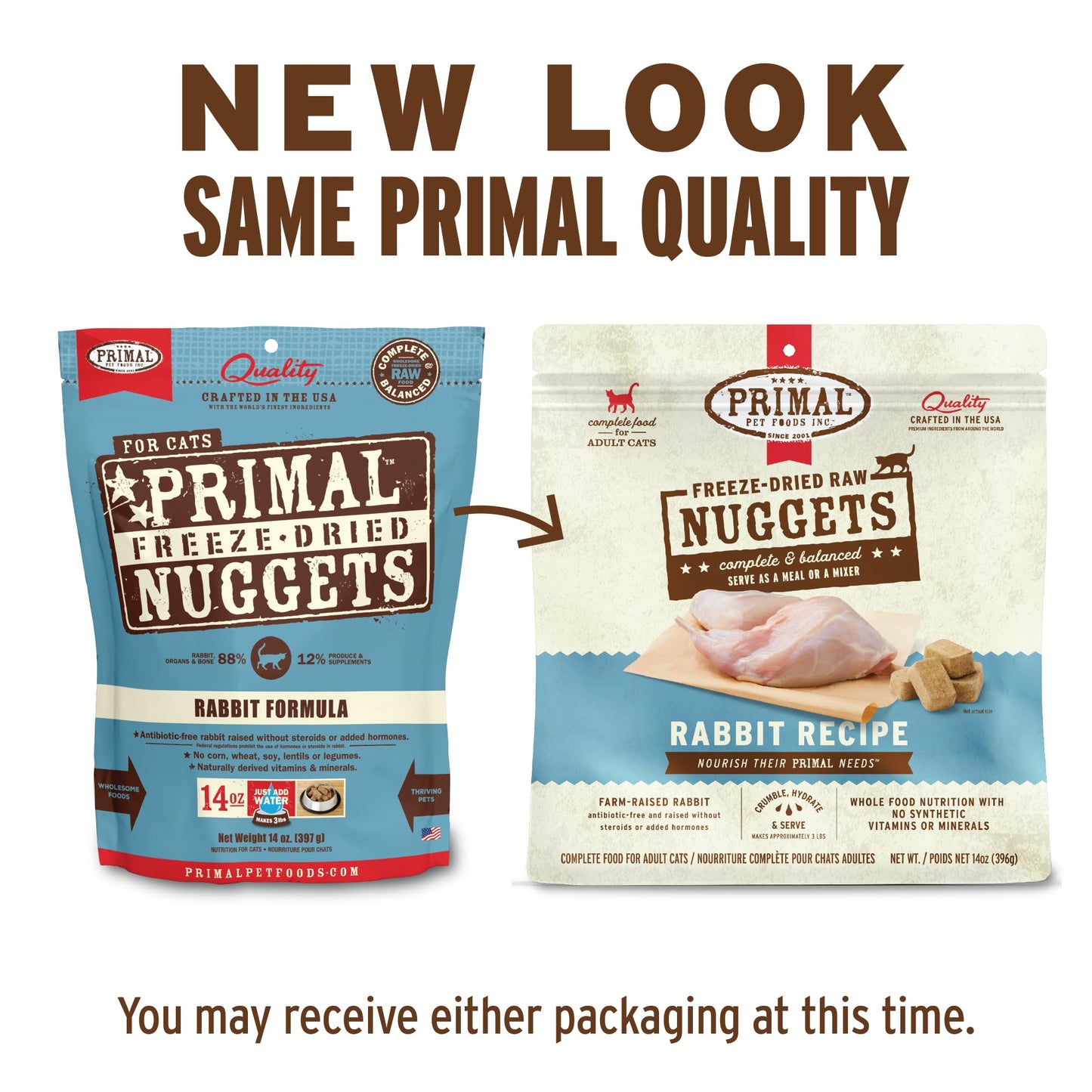 Primal Freeze Dried Raw Cat Food Nuggets Venison, Complete & Balanced Meal or Topper, Premium, Healthy, Grain Free, High Protein Raw Cat Food with Probiotics (14 oz)