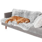 Furhaven - Manta impermeable y lavable para perros y gatos de interior, hecha en piel sintética de pelo largo sintético y terciopelo en color madera, XL, gris niebla