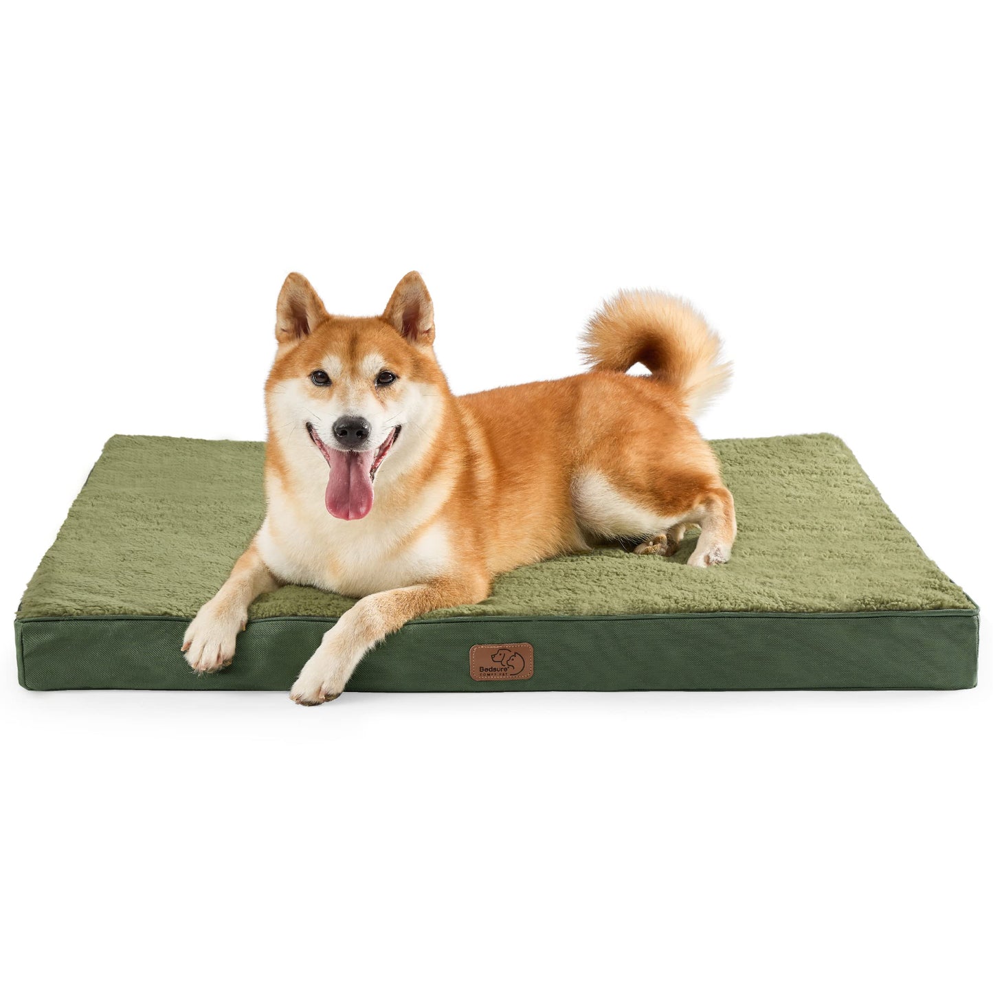 Bedsure Dog Bed for Large Dogs - Orthopedic Waterproof Puppy Beds with Removable Washable Cover, Egg Crate Foam Pet Mat, Suitable for Pet Up to 65 lbs