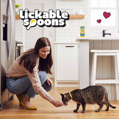 Temptations Lickable Spoons Adult Wet Cat Treat, 10 Grams, Variety Pack of 24