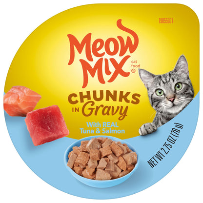Meow Mix Seafood Selects Wet Cat Food Variety Pack, 2.75 Ounce Cups (Pack of 24)