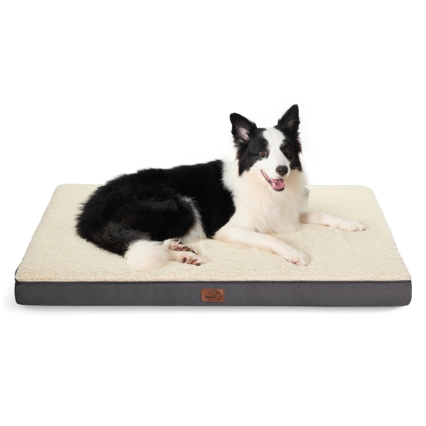 Bedsure Dog Bed for Large Dogs - Orthopedic Waterproof Puppy Beds with Removable Washable Cover, Egg Crate Foam Pet Mat, Suitable for Pet Up to 65 lbs