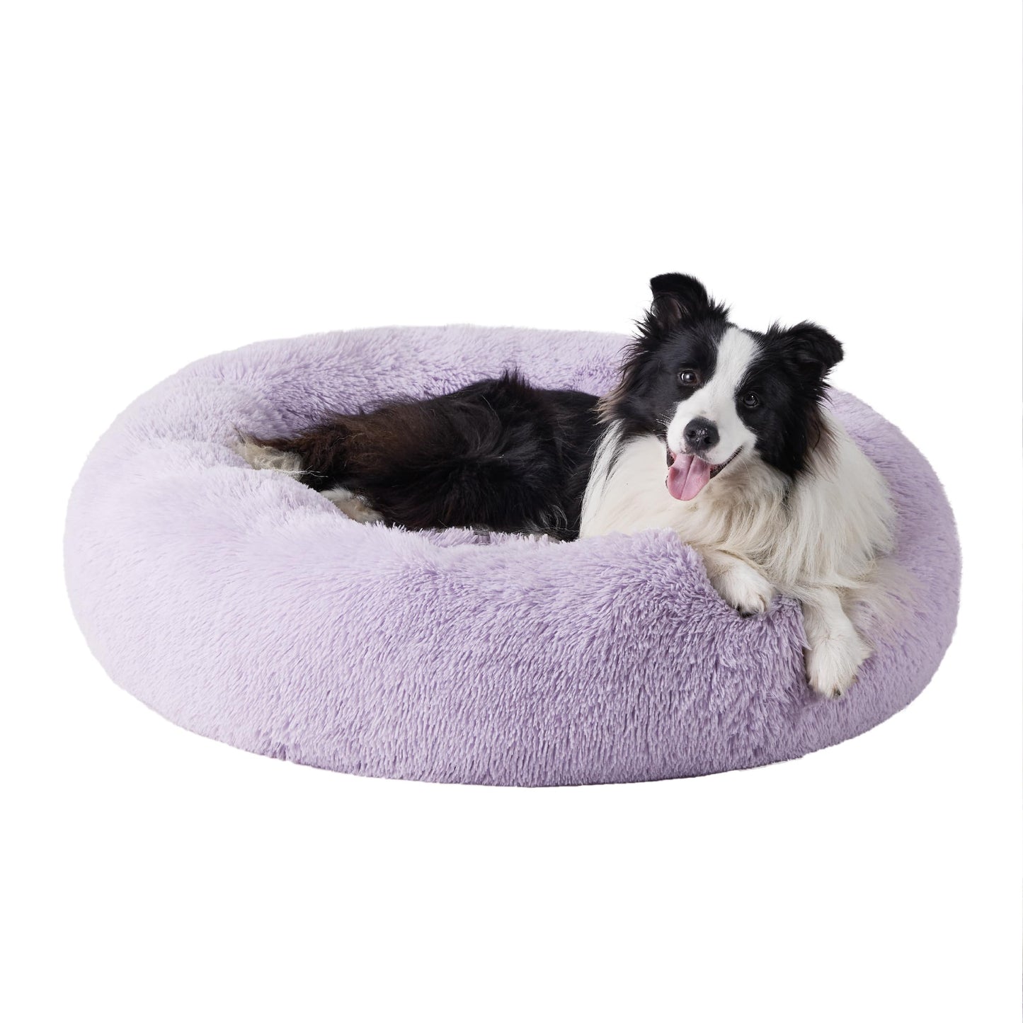 Bedsure Calming Cat Beds for Indoor Cats - Small Cat Bed Washable 20 inches, Anti-Slip Round Fluffy Plush Faux Fur Pet Bed, Fits up to 15 lbs Pets, Camel