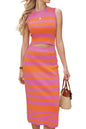 Arach&Cloz Women's Two Piece Sets 2025 Bodycon Dresses Summer Outfits Tank Top and Midi Skirt Suits Sweater