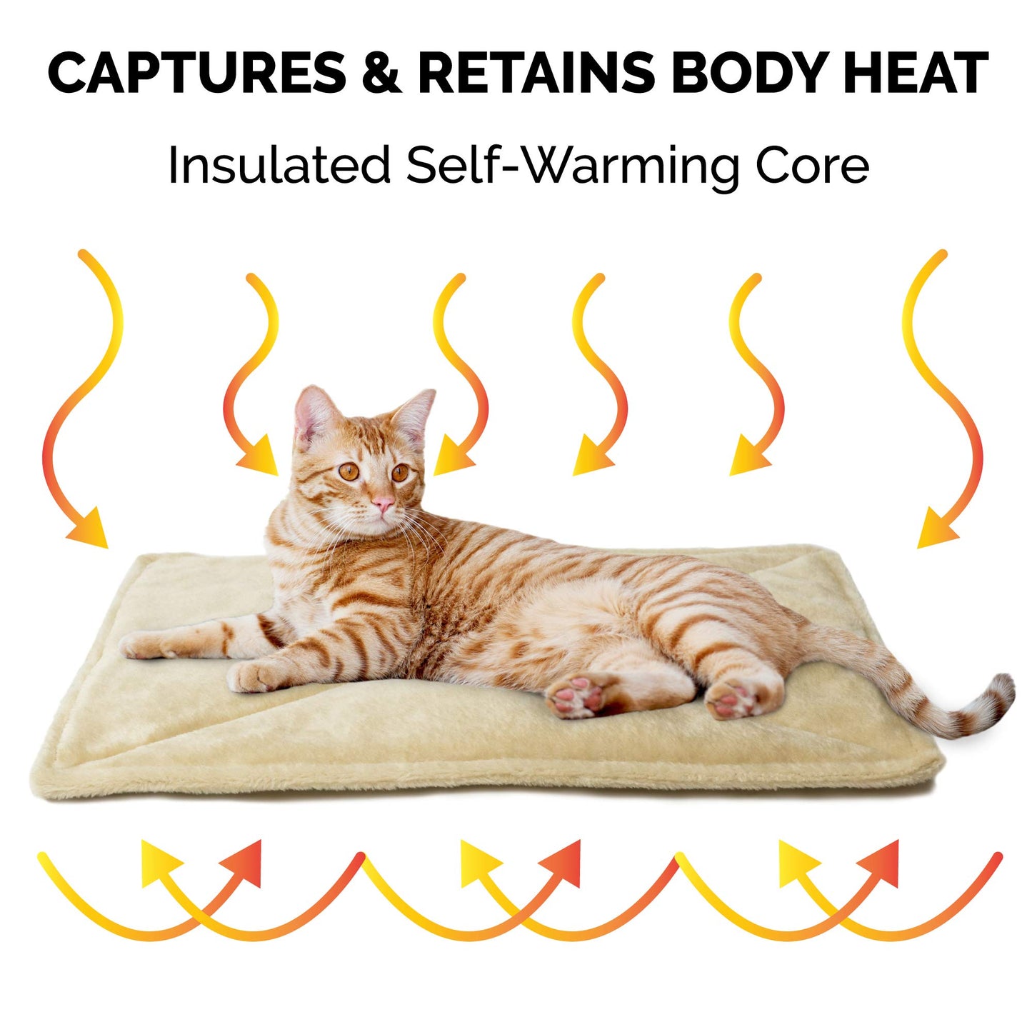 Furhaven ThermaNAP Self-Warming Cat Bed for Indoor Cats & Small Dogs, Washable & Reflects Body Heat - Quilted Faux Fur Reflective Bed Mat - Gray, Small